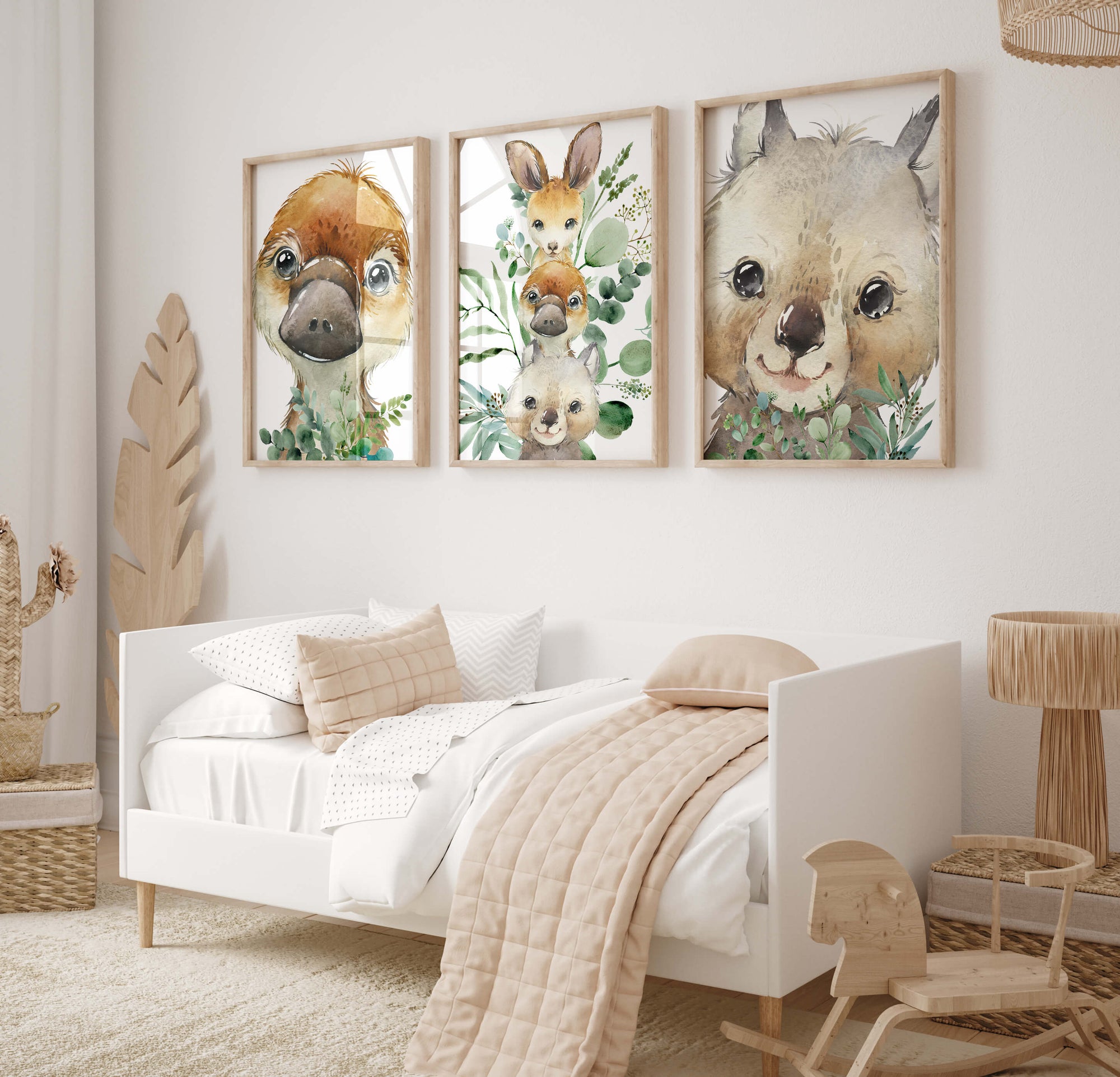 set of three Australian animal prints