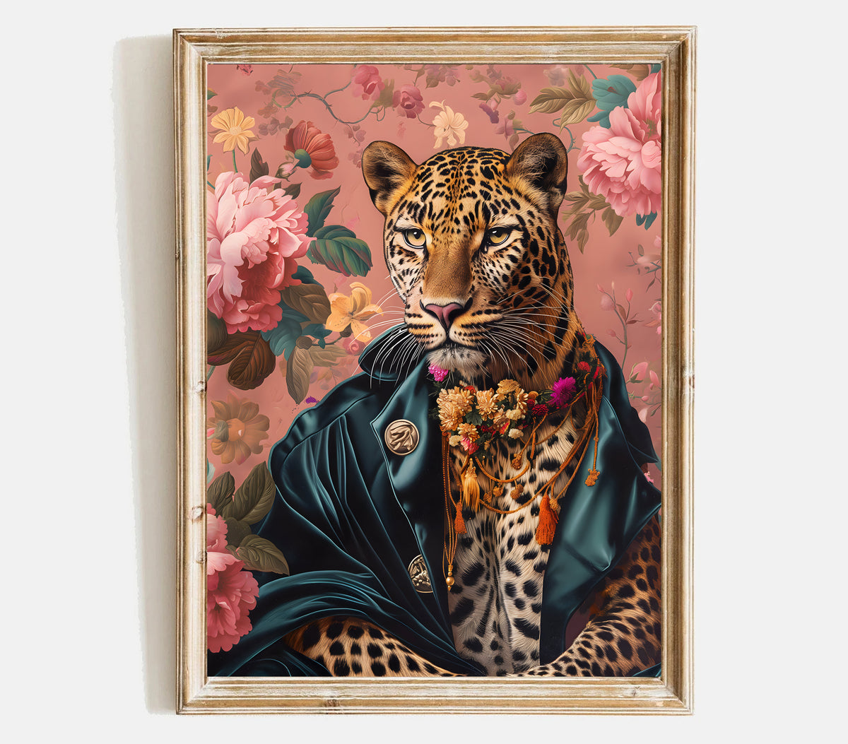 Maximalist Leopard wall art