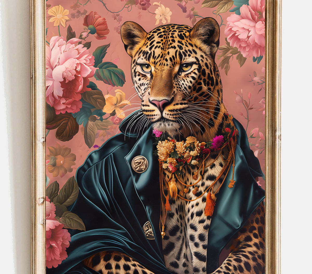 Maximalist Leopard wall art