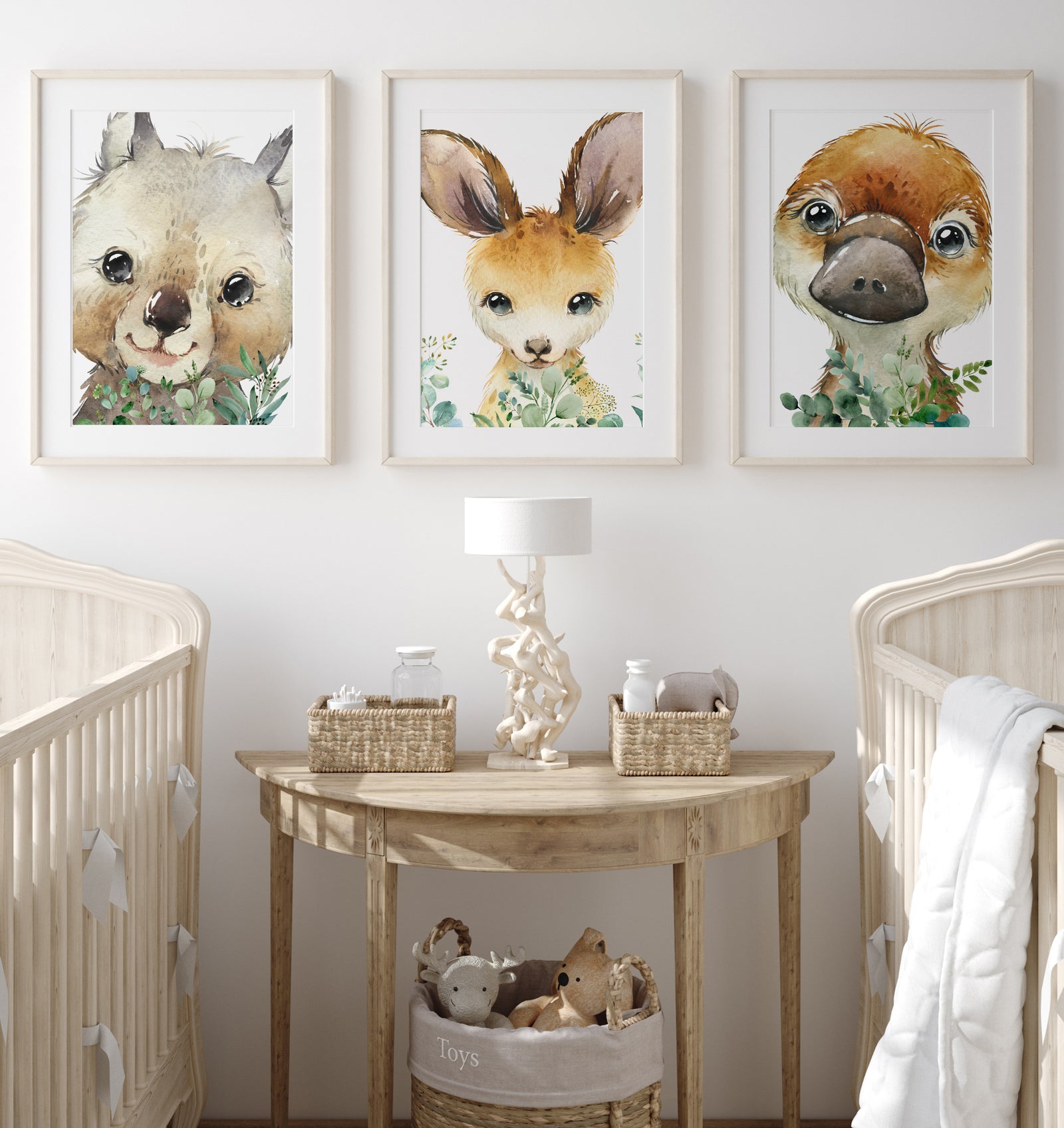 Kangaroo Print, Australian Animal Wall Art, Nursery Decor, Kids Room Poster  Bath Mat by Niki&Neo