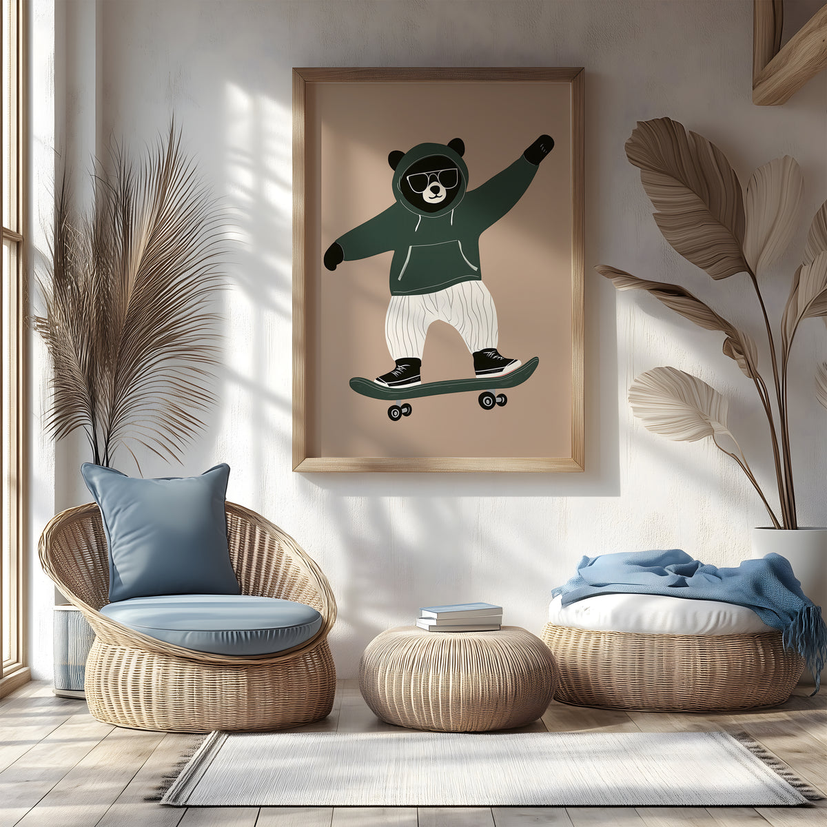 Skateboard Bear | Boys Wall Art