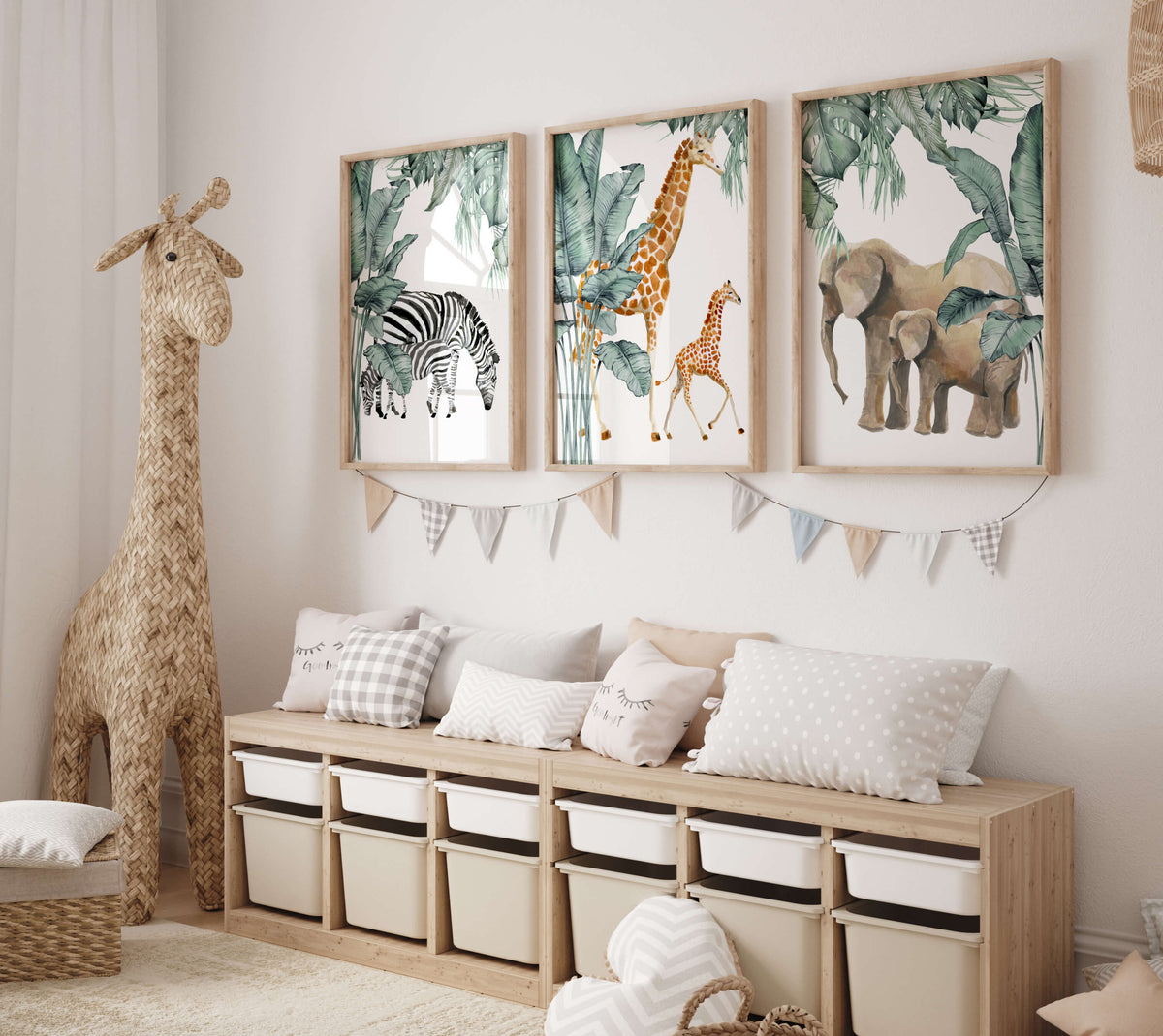 Safari &amp; Jungle Nursery Prints, Boys Bedroom Wall Art