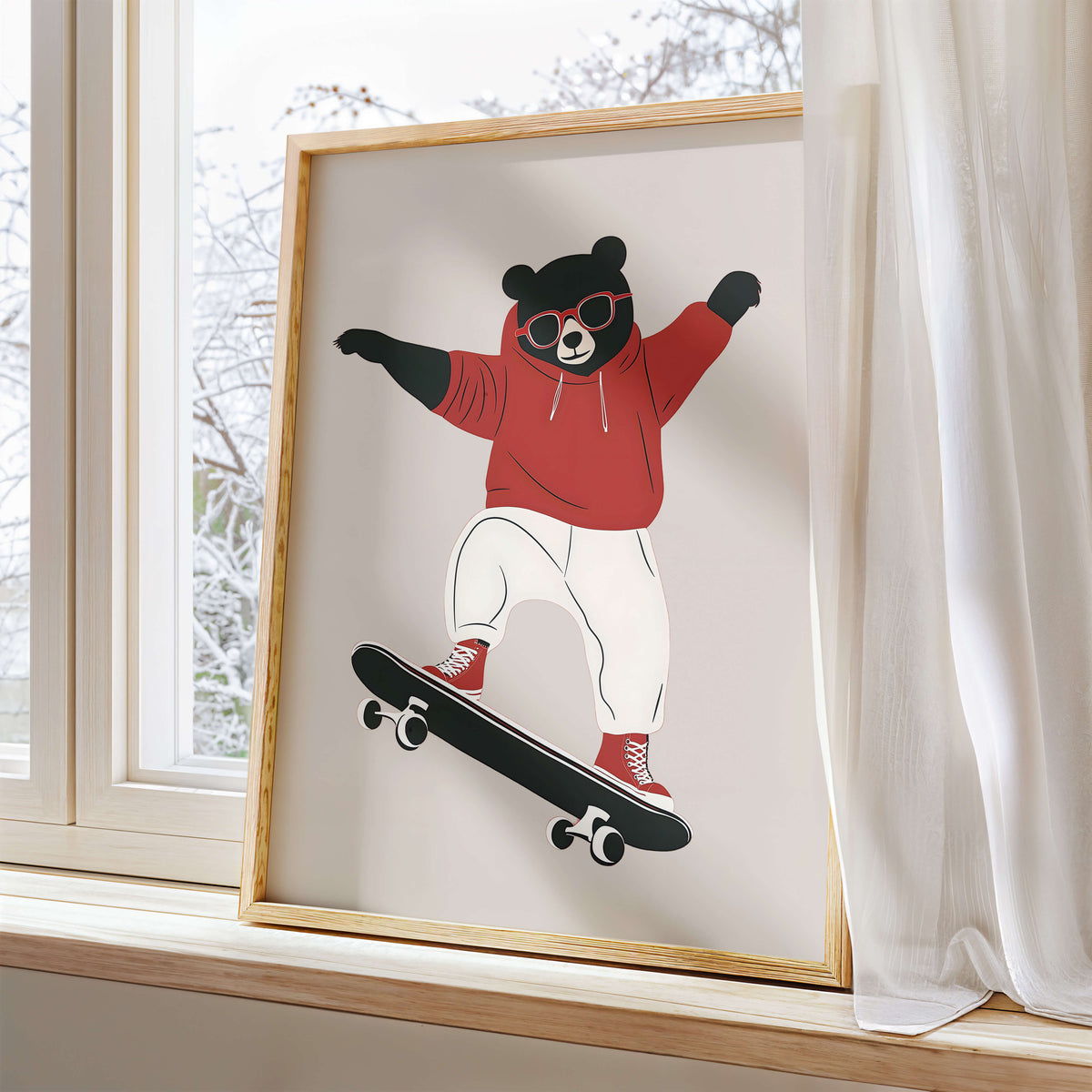 Skater Bear | Boys Skateboard Art