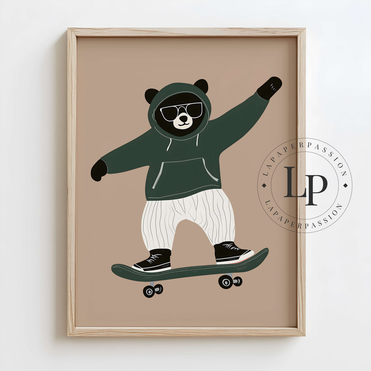 Skateboard Bear | Boys Wall Art